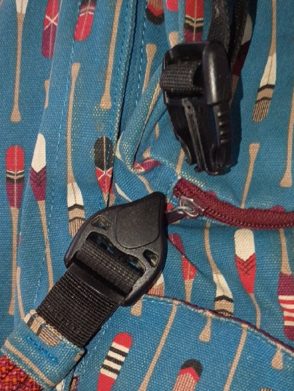 Kavu Teal Sling Bag with Red Dot Logo - Picture 12 of 16